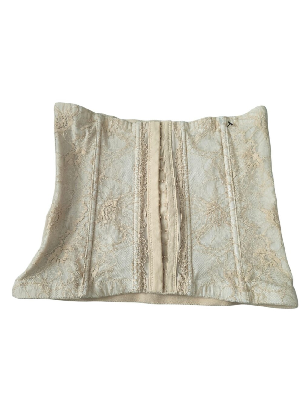MAIDENFORM Lace Waistnipper Beige Firm Control Waist Cincher Womens Size L
